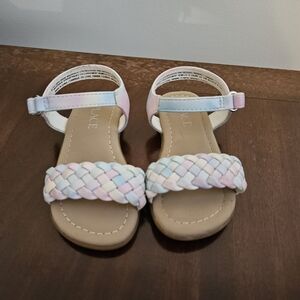 NWOT Children's Place Braided Sandals - Pastel Multicolor